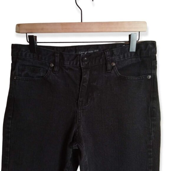CALVIN Klein Jeans Black Mid Rise Skinny Jeans Size 10 - Picture 2 of 5